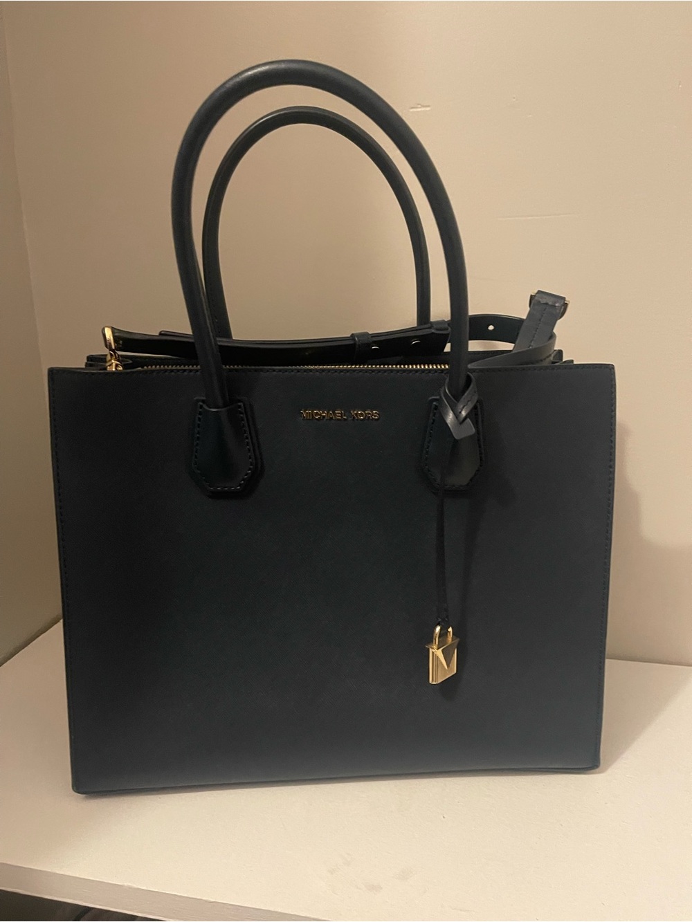Michael Kors Navy Blue Tote Bag